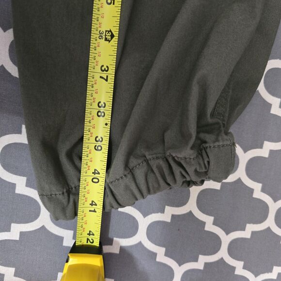 Hollister Pants Mens Medium Green Adjustable-Rise Parachute Baggy Cargo Jogger - Picture 14 of 15